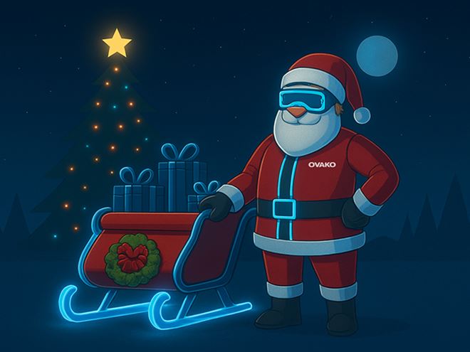 Santa with his sleigh