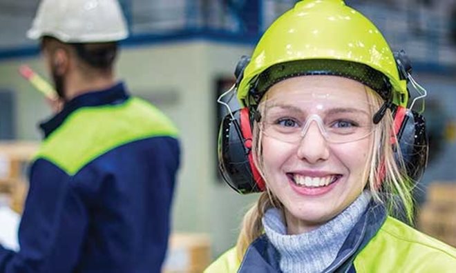 Woman in steel industry
