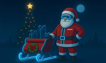 Santa with his sleigh