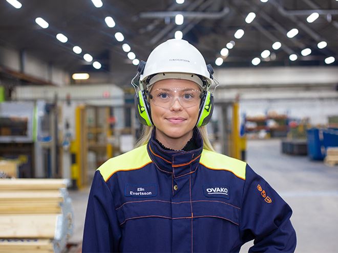 Woman in steel industry 