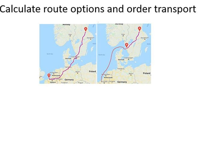 Calculate transportation route